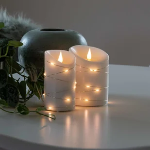 KonstSmide CHRISTMAS Świeca woskowa LED biała barwa ciepła biel 10cm - Oświetlenie świąteczne - miniaturka - grafika 4