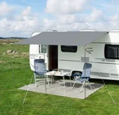 Akcesoria turystyczne - Frankana Playa daszek przeciwsłoneczny do przyczepy kempingowej, 240 cm, szary, szary, 250 cm 070/401 - miniaturka - grafika 1