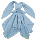 Pieluchy - BABY IN WORLD Pielucha muślinowa - niebieski króliczek Hug Me Bunny - miniaturka - grafika 1