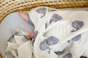 Lassig Bambusowy Otulacz-Kocyk 80x80cm Zestaw 3 szt. Little Water Wieloryb solution-bc-4983-0 - Koce i narzuty dla dzieci - miniaturka - grafika 6