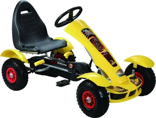 Duży Gokart Pompowane Koła Czerwony - Jeździki dla dzieci - miniaturka - grafika 12