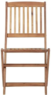 vidaXL Składane krzesła ogrodowe 6 szt., z poduszkami, drewno akacjowe! 3074995 - Fotele i krzesła ogrodowe - miniaturka - grafika 5