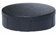 Magnesy - Maul Magnes Maulsolid, okrągły magnes, nietłukące się tworzywo sztuczne, siła przyczepności 300 g, 20 x 7,5 mm, czarny, 6162090, 10 sztuk 6162090 - miniaturka - grafika 1