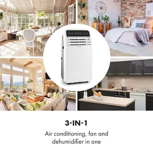 Klarstein Metrobreeze New York Smart 7k, klimatyzator przenośny, 7000 BTU/2,1 kW, klasa efektywności energetycznej A, pilot zdalnego sterowania DXJ2-MtrbrzNYSmrt7KW - Klimatyzatory - miniaturka - grafika 26