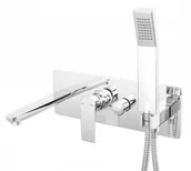 Baterie wannowe i prysznicowe - Ferro Bateria wannowa podtynkowa Fdesign Pinea chrom FD1-PNA-11P-11 - miniaturka - grafika 1