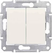 Wyłączniki światła i elektryczne - LEDart wiecznikowy, Schneider Electric SEDNA SDN0300123, bez ramki, kolor kremowy - miniaturka - grafika 1