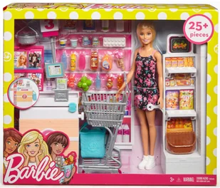 Barbie Supermarket zestaw z lalką FRP01 - Akcesoria dla lalek - miniaturka - grafika 2