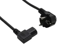 Kable komputerowe i do monitorów - InLine Kabel zasilający Kabel Zasilający Typ F kątowy IEC connector lewy kątowy 1.8m czarny 16752L - miniaturka - grafika 1