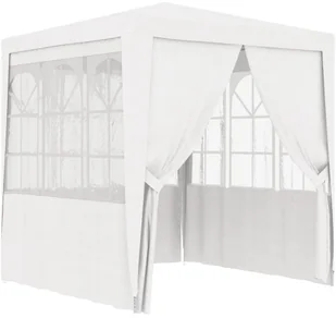 vidaXL Namiot imprezowy ze ściankami, 2,5x2,5 m, biały, 90 g/m - Pawilony ogrodowe - miniaturka - grafika 2