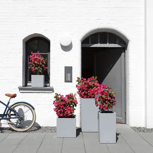 Lechuza Donica CANTO Stone Kolumna 40 biały kwarcowy - Donice - miniaturka - grafika 8