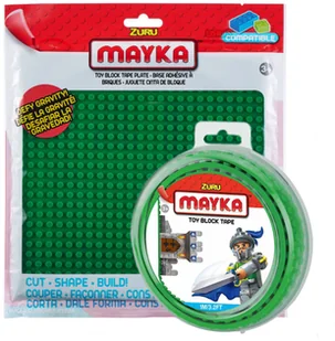 Epee Zestaw Mayka - klockomania - taśma 2m Poczwórna kolor zielony + Mayka - baza do budowania 20 x 20 cm KOLOR ZIELONY 8595582230584 - Klocki - miniaturka - grafika 7