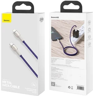 Baseus Kabel Baseus Cafule Metal USB-C do Lightning 20W 2m, fioletowy 6953156202122 - Kable komputerowe i do monitorów - miniaturka - grafika 12