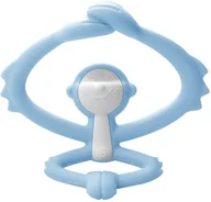 Gryzaki dla dzieci - Mombella NIEBIESKA MAŁPKA silikonowy gryzak Mombella MO P8081-2 - miniaturka - grafika 1