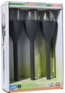 ProGarden Lampa solarna LED ogrodowa lampka ekologiczna 3szt 871321 - Lampy ogrodowe - miniaturka - grafika 4