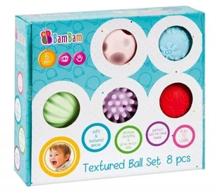 Euro-Trade BAM BAM Zestaw Kul Sensorycznych 8szt - Zabawki sensoryczne - miniaturka - grafika 2
