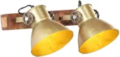 Lampy sufitowe - VidaXL Industrialna lampa ścienna, mosiądz, 45x25 cm, E27 320508  VidaXL - miniaturka - grafika 1