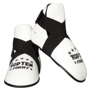 Top Ten Ochraniacze stóp, OSTT-PU Fight czerwony, rozmiar M/L - Ochraniacze do sportów walki - miniaturka - grafika 4