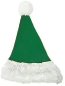 Dodatki do strojów karnawałowych - Strojemikolaja.pl Zielona czapka Mikołaja dla dzieci - miniaturka - grafika 1