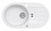 Zlewozmywaki - AXIS Zlewozmywak Granitowy MALIBU 30 Biały malibu30bi - miniaturka - grafika 1