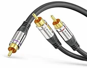 Kable - Sonero sonero Kabel audio cinch, 1 x wtyczka cinch na 2 x wtyk cinch 1,00 m, pozłacane styki, czarny S-AC900-010 - miniaturka - grafika 1