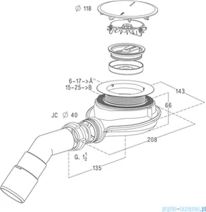 Radaway Turboflow syfon z klapką magnetyczną chrom 90mm TBXS | - Syfony - miniaturka - grafika 2