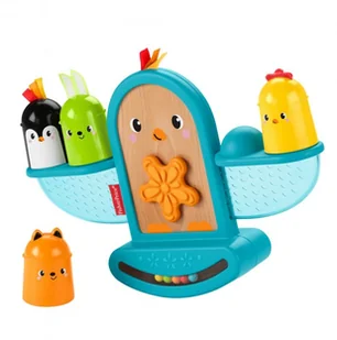 Fisher Price Kolorowe zwierzatka Ptas zek Kiwaczek-ukladaczek GXP-719647 - Jeździki dla dzieci - miniaturka - grafika 5