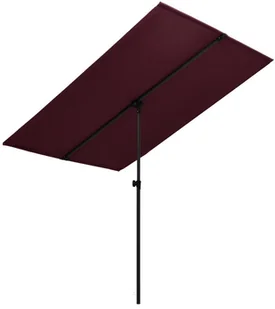 vidaXL Parasol ogrodowy na słupku aluminiowym, 2x1,5 m, bordo vidaXL - Parasole ogrodowe - miniaturka - grafika 2