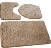 Dywaniki łazienkowe - Euromat Dywaniki Łazienkowe Sumba Beżowy 31 13555 - miniaturka - grafika 1