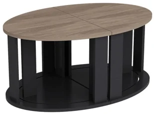 Homemania Homemania Stolik kawowy Antella, 90x60x41 cm, czarno-naturalny M.M.01.01.09.01781 - Ławy i stoliki kawowe - miniaturka - grafika 8