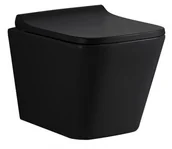 Miski WC - Lavita Lago Black Miska wisząca Wc z deską wolnoopadającą 5908211411118 - miniaturka - grafika 1