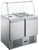 Stoły gastronomiczne - Stalgast Stół Chłodniczy Sałatkowy 2-Drzwiowy z Nadstawką Szklaną 240 L - miniaturka - grafika 1