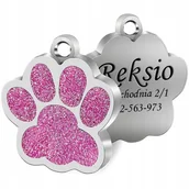 Odblaski i adresówki - Identyfikator Adresówka Pies Kot Łapka Grawer - miniaturka - grafika 1