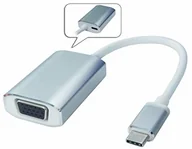 Akcesoria do tabletów i e-booków - PremiumCord PremiumCord adapter USB-C na VGA, aluminiowa obudowa, USB 3.1 typ C do gniazda VGA, rozdzielczość Full HD 1080p 60Hz, kolor srebrny ku31vga03 - miniaturka - grafika 1