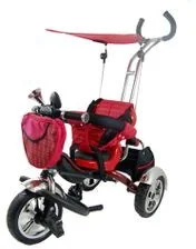 Super-Toys DE LUXE  ST-KR-01-AIR-CZERWONY - Rowerki trójkołowe - miniaturka - grafika 2