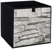 Pudła i pojemniki do przechowywania - Pudełko tekstylne Spaceo Kub 31 x 31 x 31 cm kamień - miniaturka - grafika 1