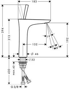 Hansgrohe PuraVida 15081400 - Baterie umywalkowe - miniaturka - grafika 2