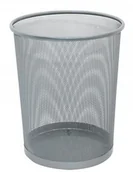 Kosze na śmieci - FENIKS Q-CONNECT Q-CONNECT 19l. matal - srebrny - miniaturka - grafika 1