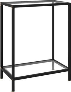 VidaXL Stolik konsolowy, przezroczysty, 60x35x75 cm, szkło hartowane 322827 VidaXL - Ławy i stoliki kawowe - miniaturka - grafika 2