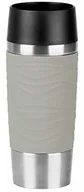Kubki termiczne - Emsa N2010800 Travel Mug Waves kubek izolacyjny (18/10), stal szlachetna/szary puder - miniaturka - grafika 1