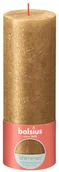 Świece - Bolsius Świeca pieńkowa Rustic Shine złota wys. 19 cm - miniaturka - grafika 1