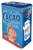 Pojemniki kuchenne - Nostalgic-Art 31114 Cacao addicted | retro aromatycznych dose| puszka blaszana-|-puszka do kawy | pokrywką utrzymującą aromat | metalowe - miniaturka - grafika 1