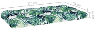 vidaXL Poduszki na sofę z palet, 2 szt., wzór w liście - Poduszki ogrodowe - miniaturka - grafika 11