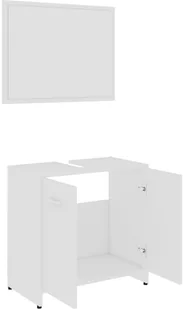 vidaXL vidaXL 3-częściowy zestaw mebli łazienkowych, biały, płyta wiórowa 8720286166178 - Meble łazienkowe - miniaturka - grafika 8
