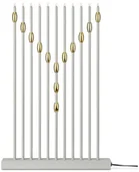 Lampy stojące - Markslojd Świecznik biały złoty metal NECKLACE 705283 - miniaturka - grafika 1