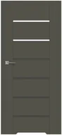 Drzwi wewnętrzne - Voster Skrzydło drzwiowe bezprzylgowe QUANTO Grafit mat 60 Prawe - miniaturka - grafika 1