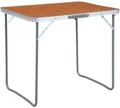 Meble turystyczne - VidaXL Składany stolik turystyczny z metalową ramą, 80x60 cm 48170 VidaXL - miniaturka - grafika 1