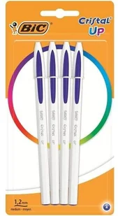 BIC Długopis zamykany Bc Cristal Up niebieski B/c Op4szt - Długopisy - miniaturka - grafika 2