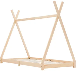 vidaXL Rama łóżka dziecięcego, lite drewno sosnowe, 80 x 160 cm vidaXL - Łóżka dla dzieci i młodzieży - miniaturka - grafika 3