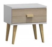 Szafki nocne - Meble Magnat Nowoczesna szafka nocna drewniana SAVONA z szufladą w kolorze dąb sonoma - miniaturka - grafika 1