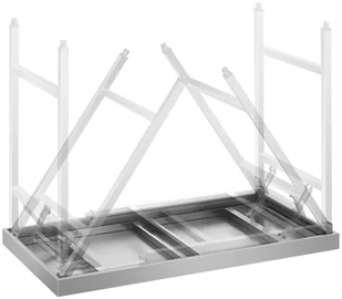 Royal Catering Składany stół roboczy - 120 x 70 cm - 215 kg CATERING 10011483 RCAT-120/70KE - Stoły gastronomiczne - miniaturka - grafika 6